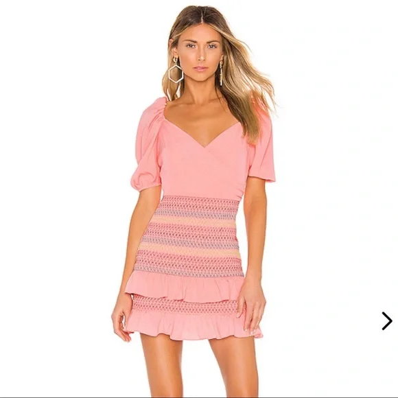 lovers and friends pink mini dress Lovers and Friends April Mini Dress in Pink
